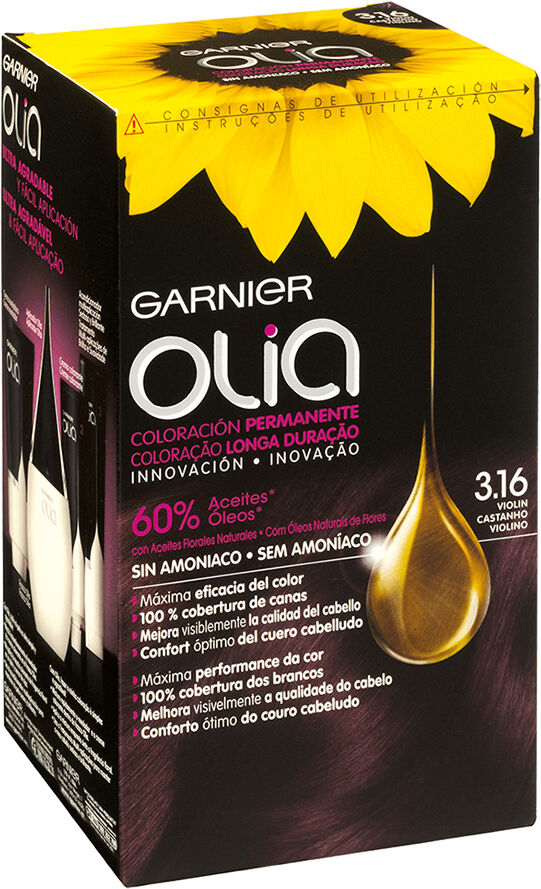 Garnier Olia Pack Coloração Permanente 3.16 Castanho Violino 1unid.