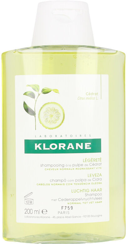 Klorane Légèrté Shampoing à La Pulpe De Cédrat 200 ml