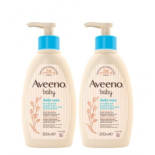 Aveeno Baby Daily Care Banho Corpo e Cabelo 2x300ml