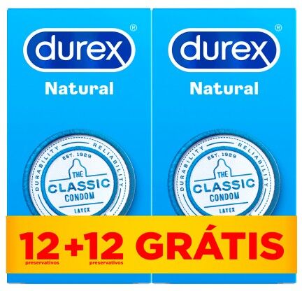 Durex Natural Plus 12 + OFERTA 12 Preservativos