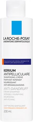 La Roche-Posay Kerium Shampoo-Creme Anticaspa Couro Cabeludo Sensível e Seco 200ml