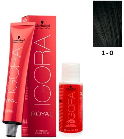 Schwarzkopf Igora Royal 1-0 Preto 60ml + Oxidante 20V