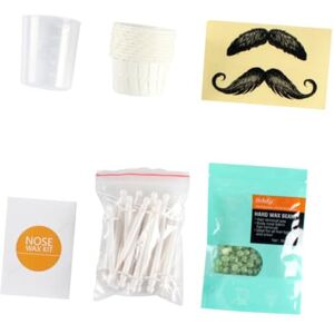 SKISUNO 1 Set Nose Hair Removal Wax Kit ögonbryn Vaxpinnar kit för borttagning av näsvax näsvaxningssats applikatorer för vaxstavar verktyg för rengöring av näsborrar rena vaxpinne trä-