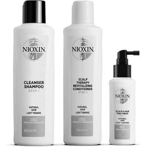 Nioxin Loyalty Kit System 1 för obehandlat naturligt tunt hår 300+300+100 ml