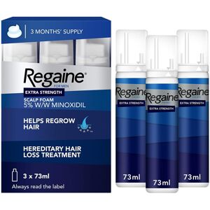 REGAINE for Men Extra Strength Scalp Foam   Three Months Supply 3x73ml