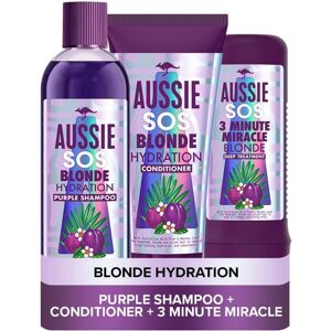 Aussie Blonde Purple Shampoo and Conditioner Set + Hair Mask, Silver & Blonde Sh