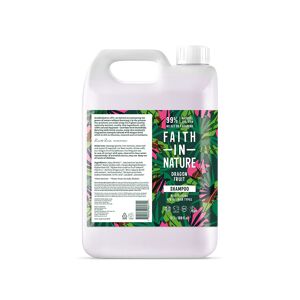Faith In Nature Shampoo 5L Refill - Dragon Fruit - All Hair Types - Natural, Vegan & Cruelty Free - Paraben And SLS Free - Bulk Buy