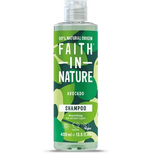 Faith In Nature Shampoo - Avocado - 400ml - All Hair Types - Natural, Vegan & Cruelty Free - Paraben And SLS Free