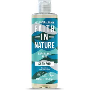 Faith In Nature Shampoo - Fragrance Free - 400ml - All Hair Types - Natural, Vegan & Cruelty Free - Paraben And SLS Free