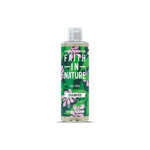 Faith In Nature Shampoo - Tea Tree - 400ml - Normal To Oily Hair - Natural, Vegan & Cruelty Free - Paraben And SLS Free