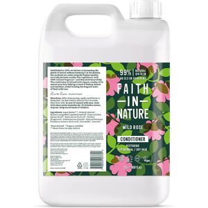 Faith In Nature Wild Rose 5L Conditioner Refill - Natural, Vegan & Cruelty Free - Paraben and SLS free - Normal To Dry Hair - Bulk Buy