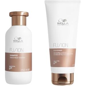 Wella Professionals Deep Repair Professional Hair Care Duo for Dry & Damaged Hair, Fusion Intense Repair Shampoo 250ml & Conditioner 200ml Bundle