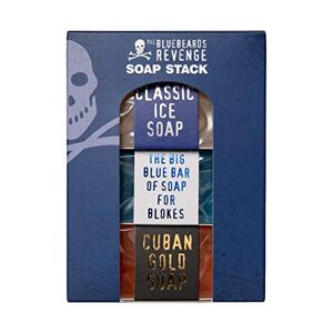 The Bluebeards Revenge, Soap Stack Gift Set For Men, For Hands and Body, Includes Big Blue, Cuban Gold And Classic Ice Soap
