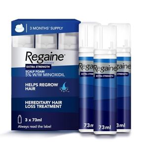 REGAINE For Men Hair Regrowth Foam 3 x 73ml (Packing May Vary)