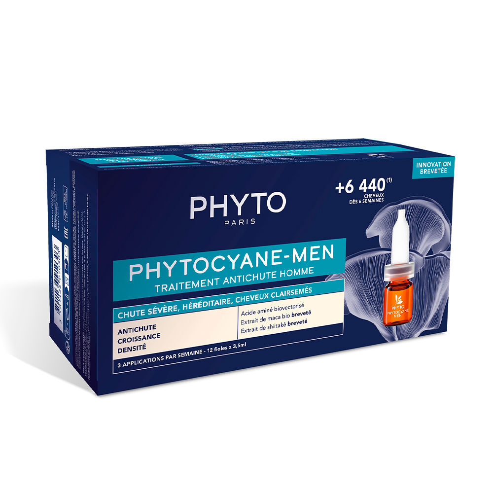 Photos - Hair Product Phyto PHYTOCYANE-MEN tratamiento anticaída hombre 12 x 3,5 ml 