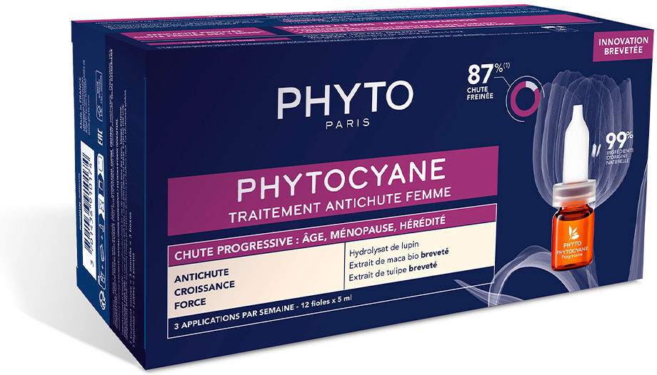 Photos - Hair Product Phyto Phytocyane tratamiento anticaída progresiva mujer 12 x 5 ml 