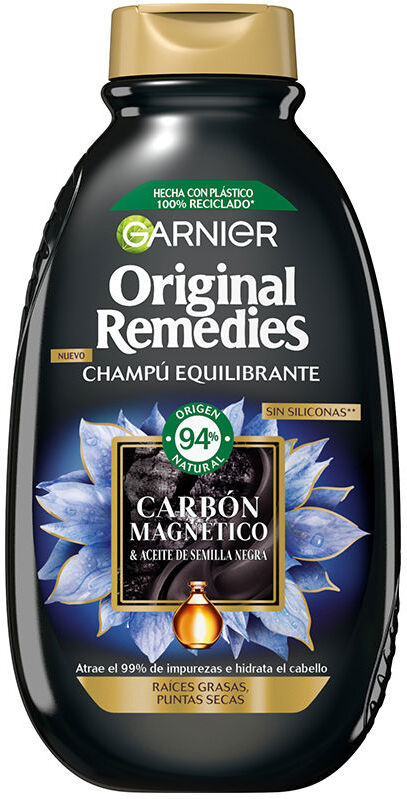 Photos - Hair Product Garnier Original Remedies magnetic charcoal shampoo 250 ml 