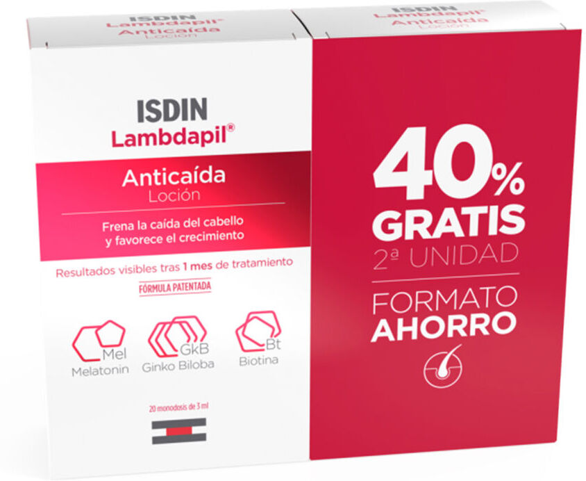 Photos - Hair Product Isdin Lambdapil anti-loss duo single-dose lotion 2 x 20 u