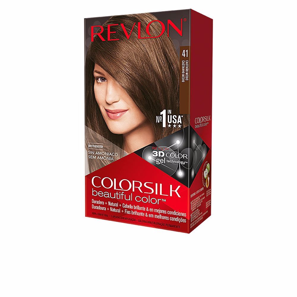 Photos - Hair Dye Revlon Mass Market Colorsilk tinte #41-castaño medio 