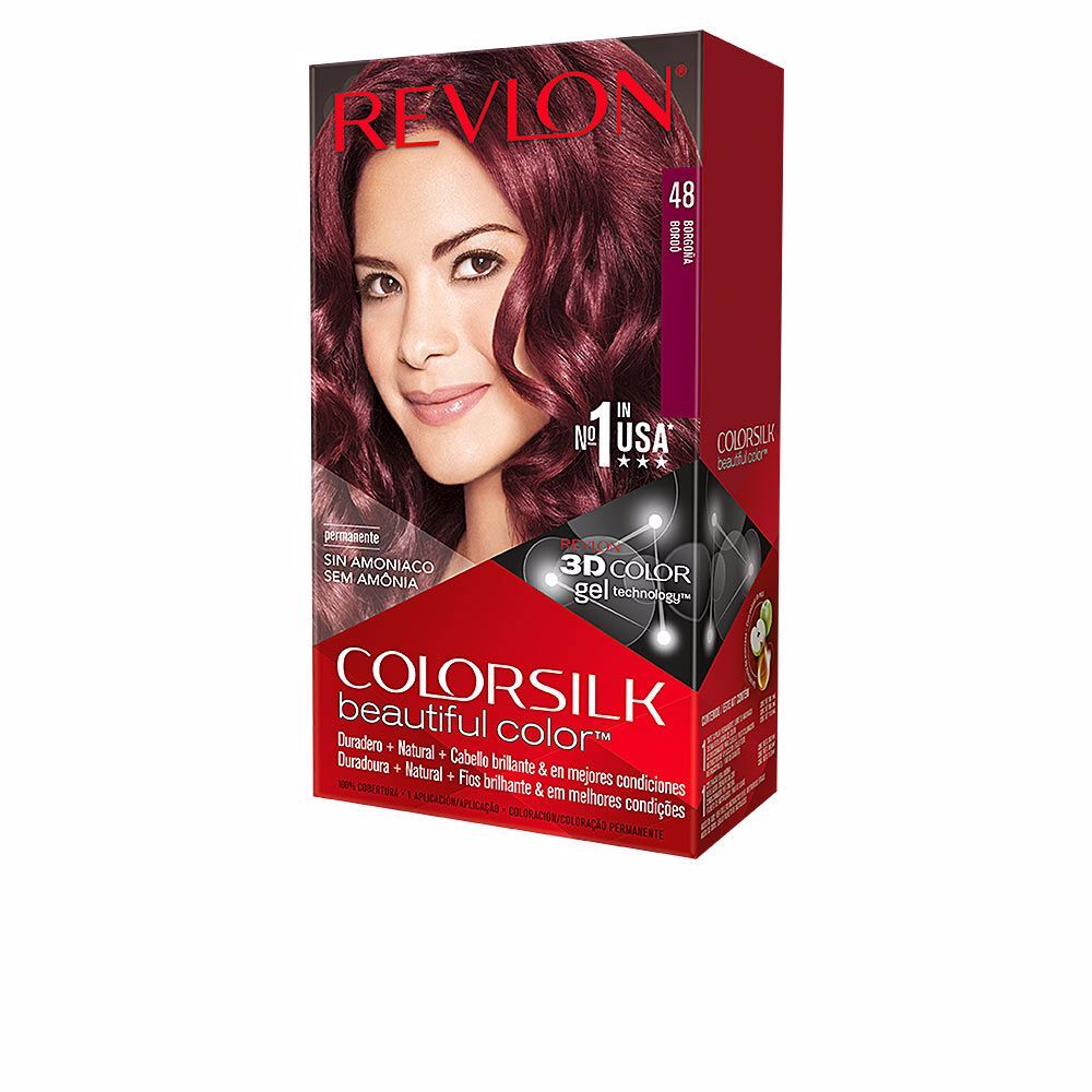 Photos - Hair Dye Revlon Mass Market Colorsilk tinte #48-borgoña 