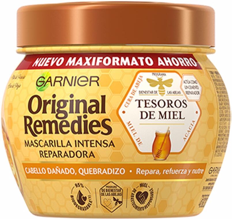 Photos - Hair Product Garnier Original Remedies mascarilla tesoros de miel 300 ml 