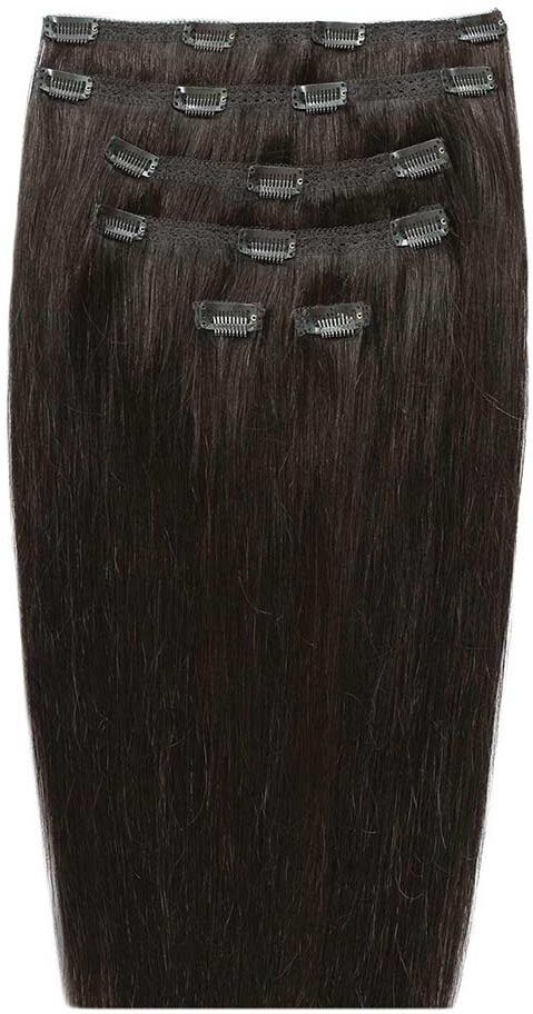 Photos - Hair Product Beauty Works 18" Double Hair Set ClipIn Extensions Raven 