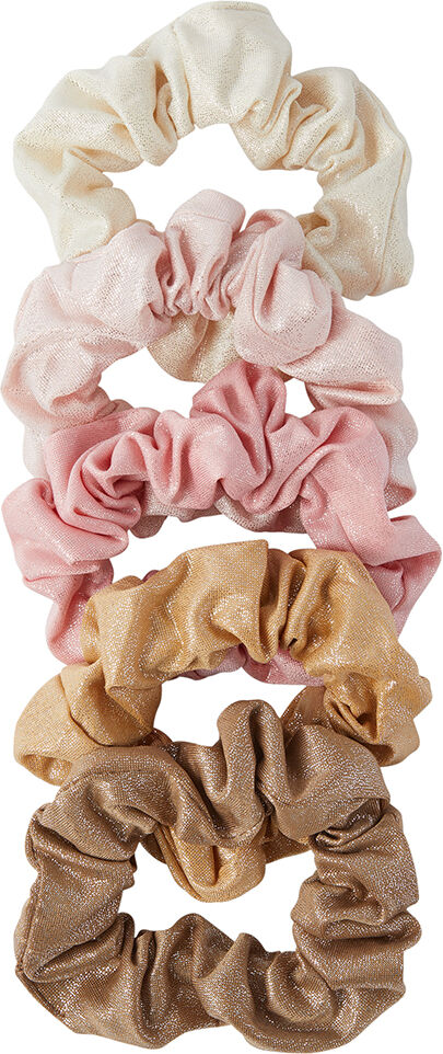 Kitsch Metallic Scrunchies BlushMauve