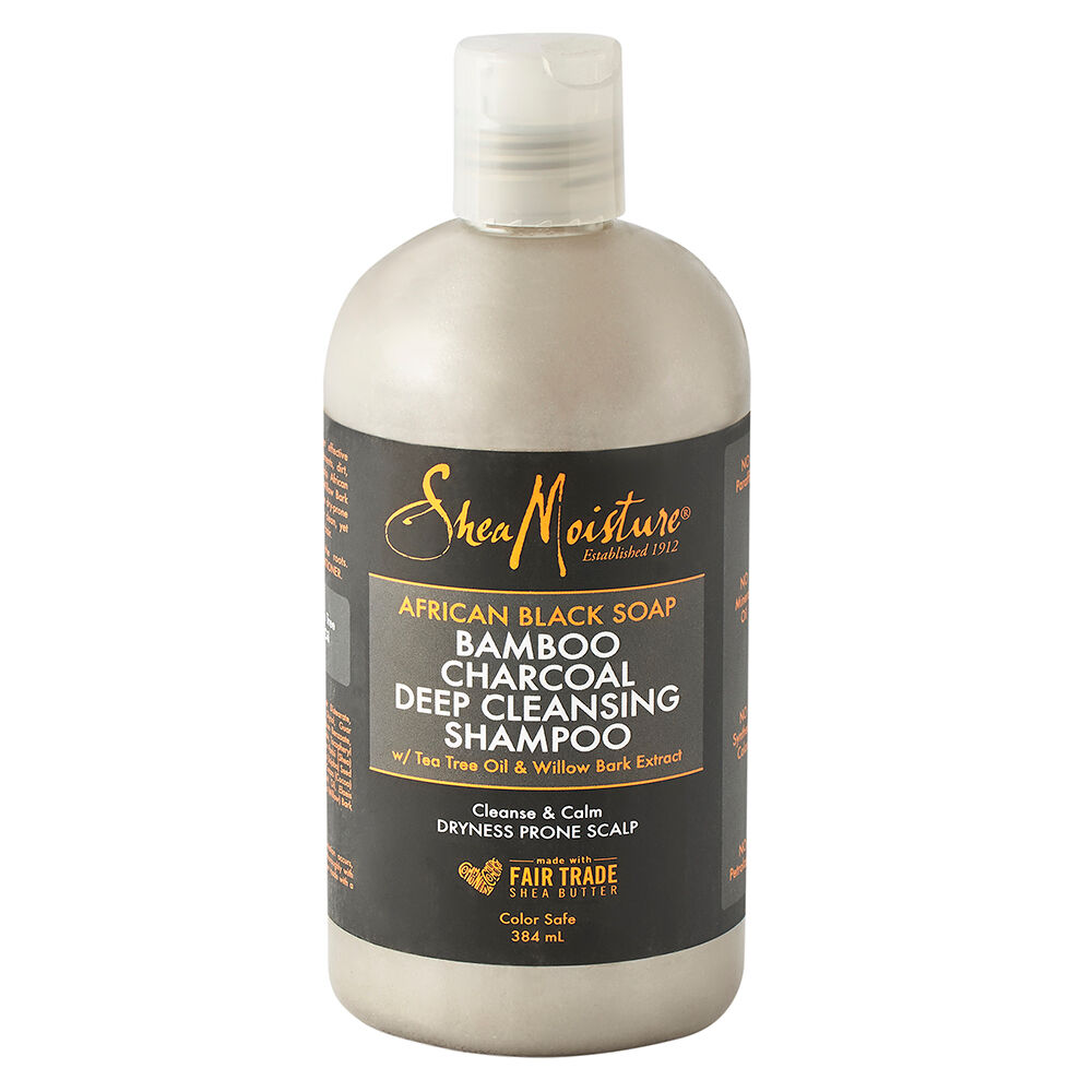 Shea Moisture African Black Soap Bamboo Charcoal Deep Cleansing Shampoo 384ml