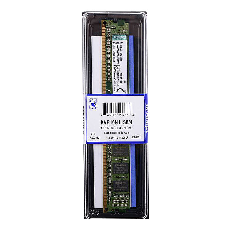 Kingston KVR16N11S8/4 Value Ram, 4 GB, DDR3-1600 / PC3-12800, CL11