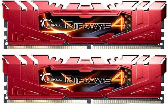 G.Skill 8 GB DDR4-RAM - 2666MHz - (F4-2666C15D-8GRR) G.Skill Ripjaws 4 Red Series Kit CL15