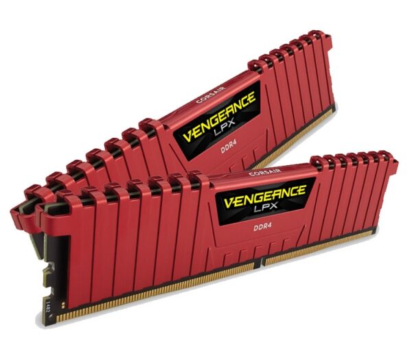 Corsair 16 GB DDR4-RAM - 3200MHz - (CMK16GX4M2B3200C16R) Corsair Vengeance LPX Red Kit CL16