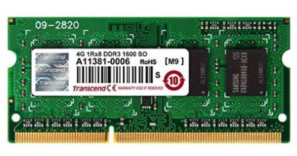 Transcend 4 GB SO-DIMM DDR3 - 1600MHz - (TS4GJMA324H) Transcend JetMemory CL11