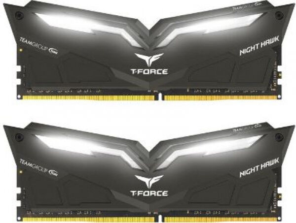 Team 16 GB DDR4-RAM - 2666MHz - (THWD416G2666HC15BDC01) - TEAM T-Force Nighthawk White-LED CL15