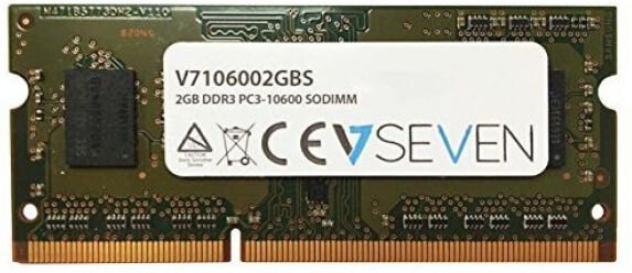 V7 2 GB SO-DIMM DDR3 - 1333MHz - (V7106002GBS) V7 Notebook CL9