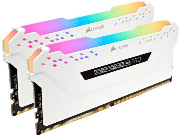 Corsair 16 GB DDR4-RAM - 3200MHz - (CMW16GX4M2C3200C16W) Corsair Vengeance RGB White Kit CL16