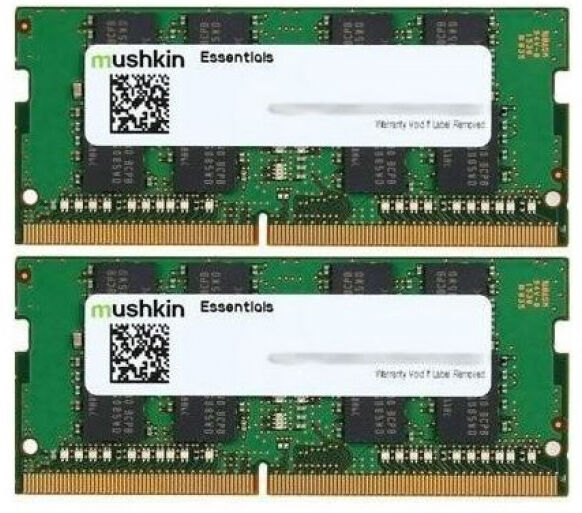 Mushkin 64 GB SO-DIMM DDR4 - 2666MHz - (MES4S266KF32GX2) Mushkin Essentials Kit CL19