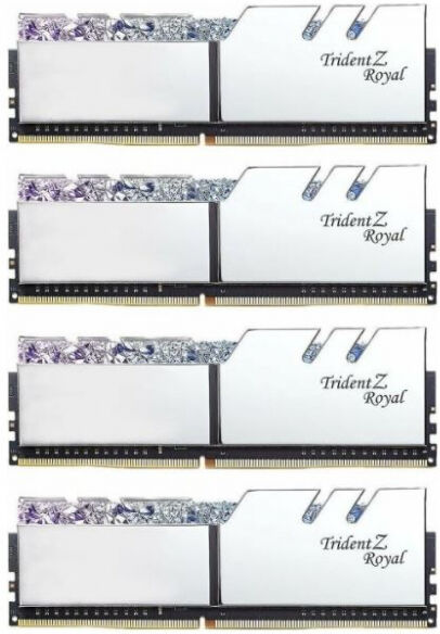 G.Skill 32 GB DDR4-RAM - 3600MHz - (F4-3600C18Q-32GTRS) G.Skill Trident Z Royal Silber Kit - CL18