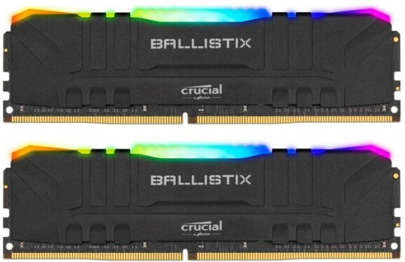 Crucial 16 GB DDR4-RAM - 3200MHz - (BL2K8G32C16U4BL) Crucial Schwarz RGB Kit CL16