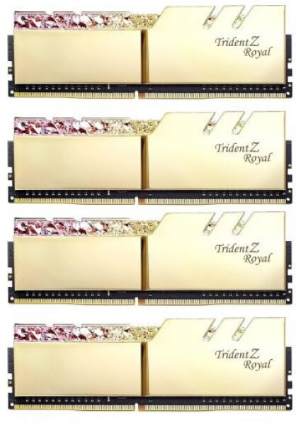 G.Skill 128 GB DDR4-RAM - 3200MHz - (F4-3200C14Q-128GTRG) G.Skill Trident Z Royal Gold Kit - CL14