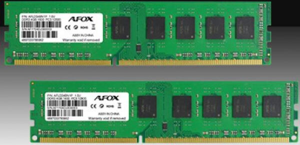 AFOX 16 GB DDR3-RAM - 1600MHz - (AFLD316BK1PD) AFOX Value RAM / Micron-Chip Kit CL11