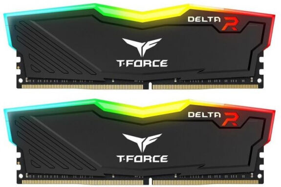 Team 16 GB DDR4-RAM - 3600MHz - (TF3D416G3600HC18JDC01) - TEAM T-Force Delta RGB Schwarz Kit CL18