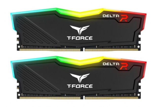 Team 16 GB DDR4-RAM - 3200MHz - (TF3D416G3200HC16FDC01) - TeamGroup T-Force Delta RGB Black Kit CL16