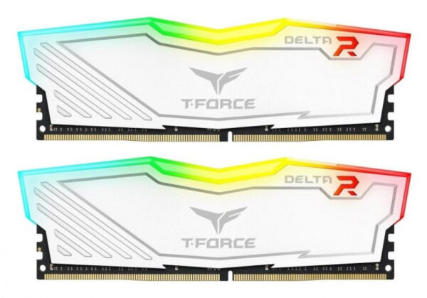 Team 16 GB DDR4 RAM - 3200MHz - (TF4D416G3200HC16FDC01) - TeamGroup T-Force Delta RGB Weiss Kit CL16