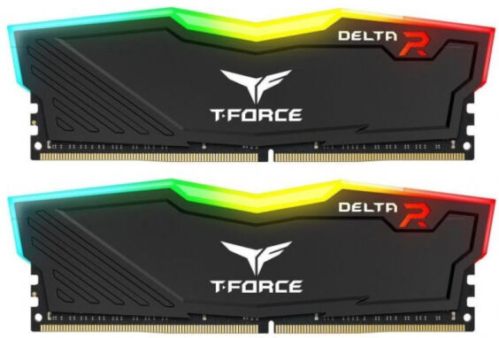 Team 32 GB DDR4 RAM - 3200MHz - (TF3D432G3200HC16FDC01) - TeamGroup T-Force Delta RGB Black Kit CL16