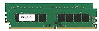 Crucial - DDR4 - kit - 32 Go: 2 x 16 Go - DIMM 288 broches - 2400 MHz / PC4-19200 - mémoire sans tampon