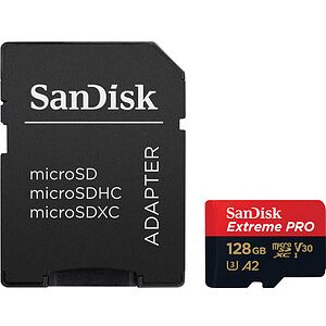 SanDisk Speicherkarte microSDXC-Card Extrem PRO 128 GB