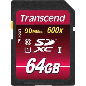 Transcend TS64GSDXC10U1 - SDXC-Speicherkarte, 64GB Class10 UHS-I 600x Ultimate