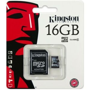 Trade Shop Traesio - kingston micro sd 16 gb microsd class 4 sdhc speicherkarte smartphone