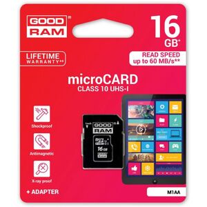 FIRSTDOC Speicherkarte MicroCARD microSDHC Karte 16GB Class 10 UHS-I mit Adapter bis zu 60 MB/s