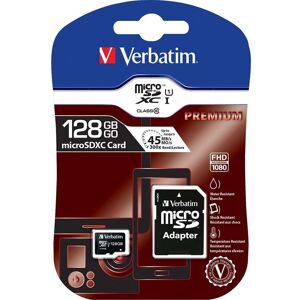 Verbatim Micro SDXC-Speicherkarte 128 GB, Class 10 mit SD-Adapter